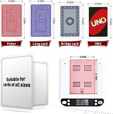 autolock Spiel, automatischer Kartenhändler,um 360°drehbarer Kartengeber, mit 4 kabellosen Kartengebertasten,5000mAh für UNO,Blackjack