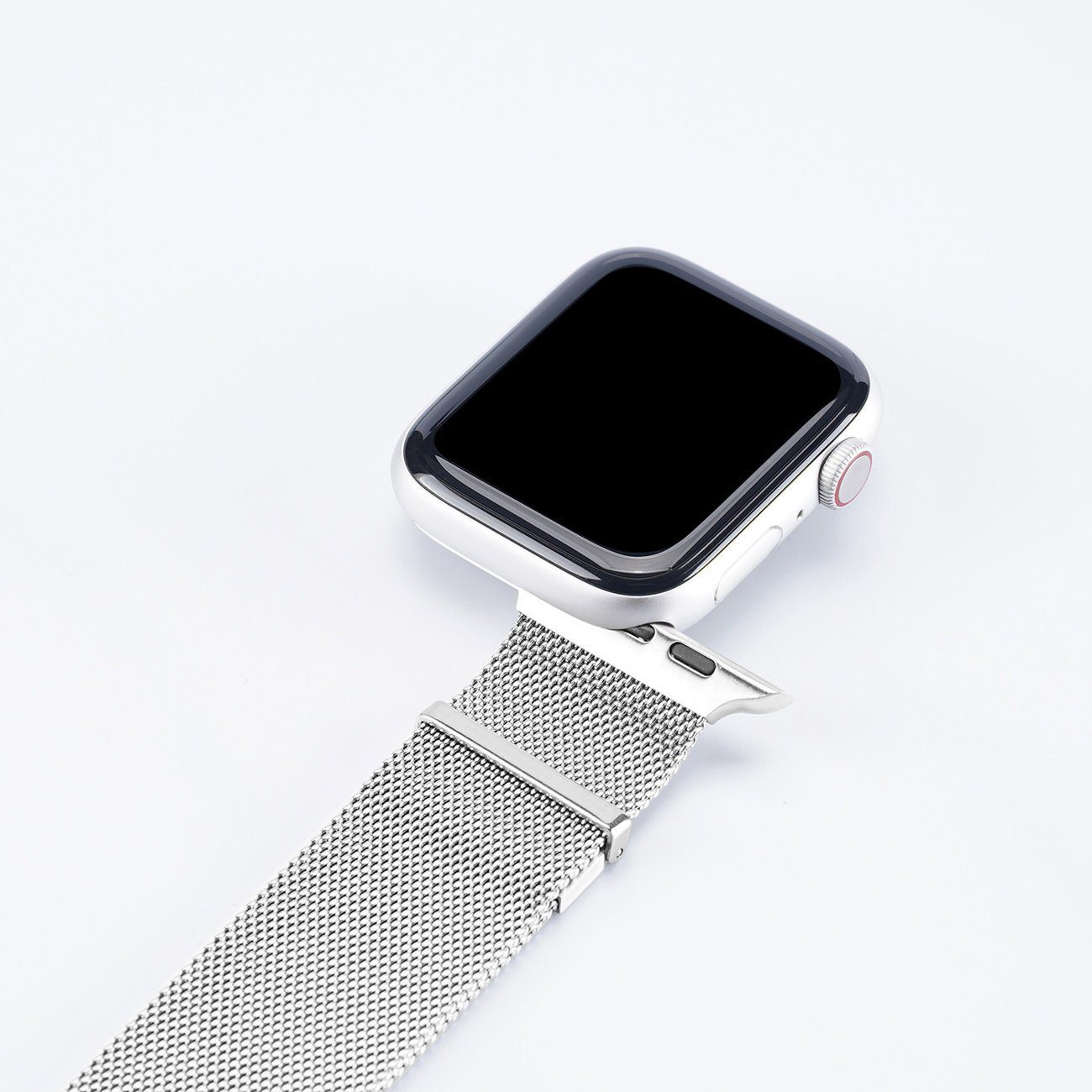 kompatibel / Uhrenarmband Schwarz Magnetband Ducis SE Gehäuse Watch 7 Silber 45/44/42 mm mit Dux Uhrenarmband
