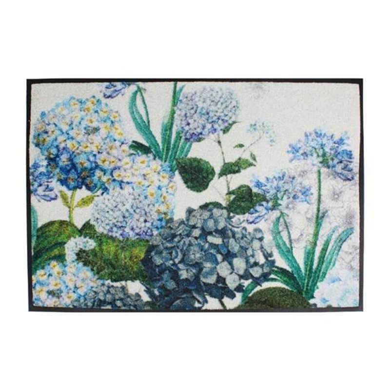 Fußmatte Fußmatte Hortensias Bleu 50x75 cm, Garnier Thiebaut, rechteckig, bedruckt