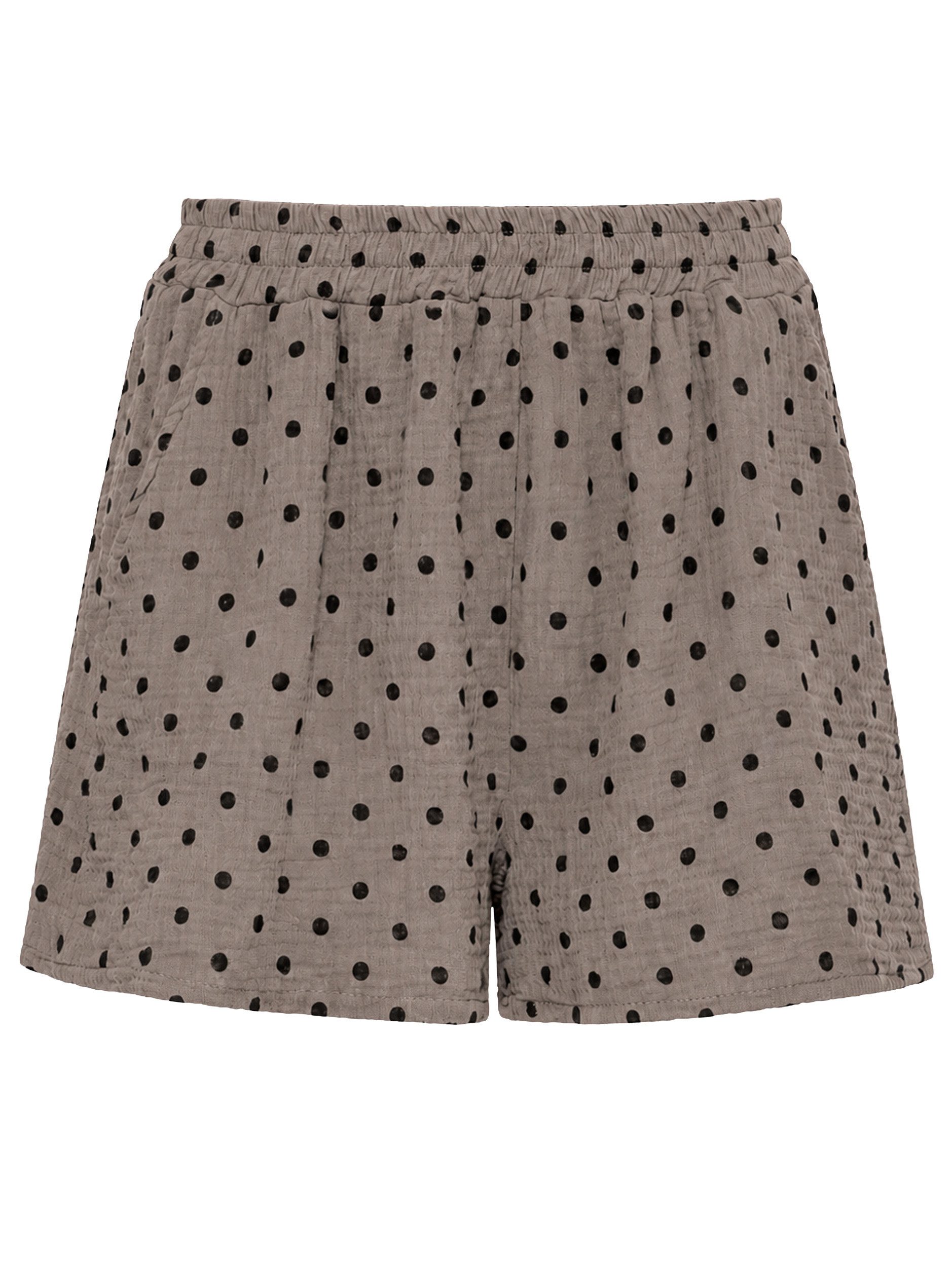 Shorts Musselin Shorts mit Punkten für Damen