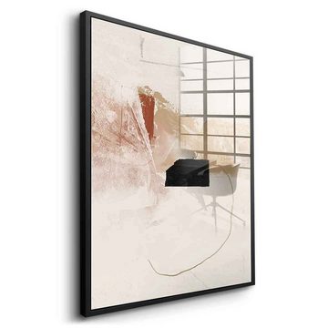 DOTCOMCANVAS® Acrylglasbild From A to B - 2 - Acrylglas, Acrylglasbild weiß beige moderne abstrakte Kunst Druck Wandbild