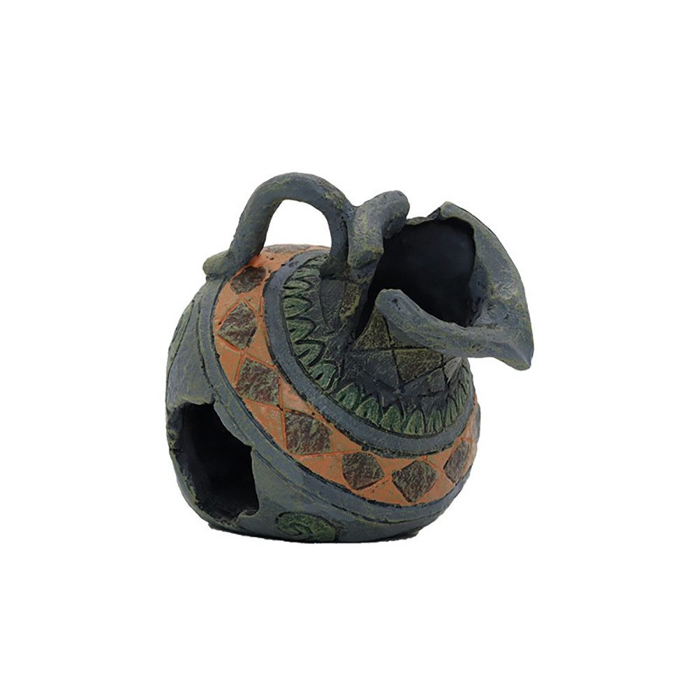GarveeMore Terrariendeko Aquarium Dekoration Harz Tontopf Ornament Versteck Höhlen geräumige