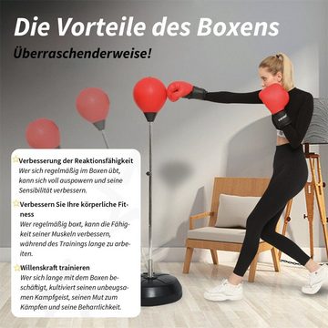 Feel2Home Boxsack Standboxsack inkl. Boxhandschuhe Boxbirne Punching Ball Ständer