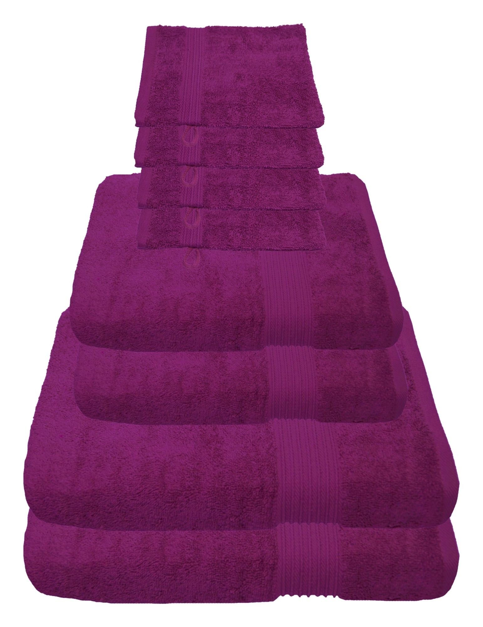 Julie Julsen Handtücher 8-Handtücher-Fuchsia, Baumwolle (8-St) günstig online kaufen