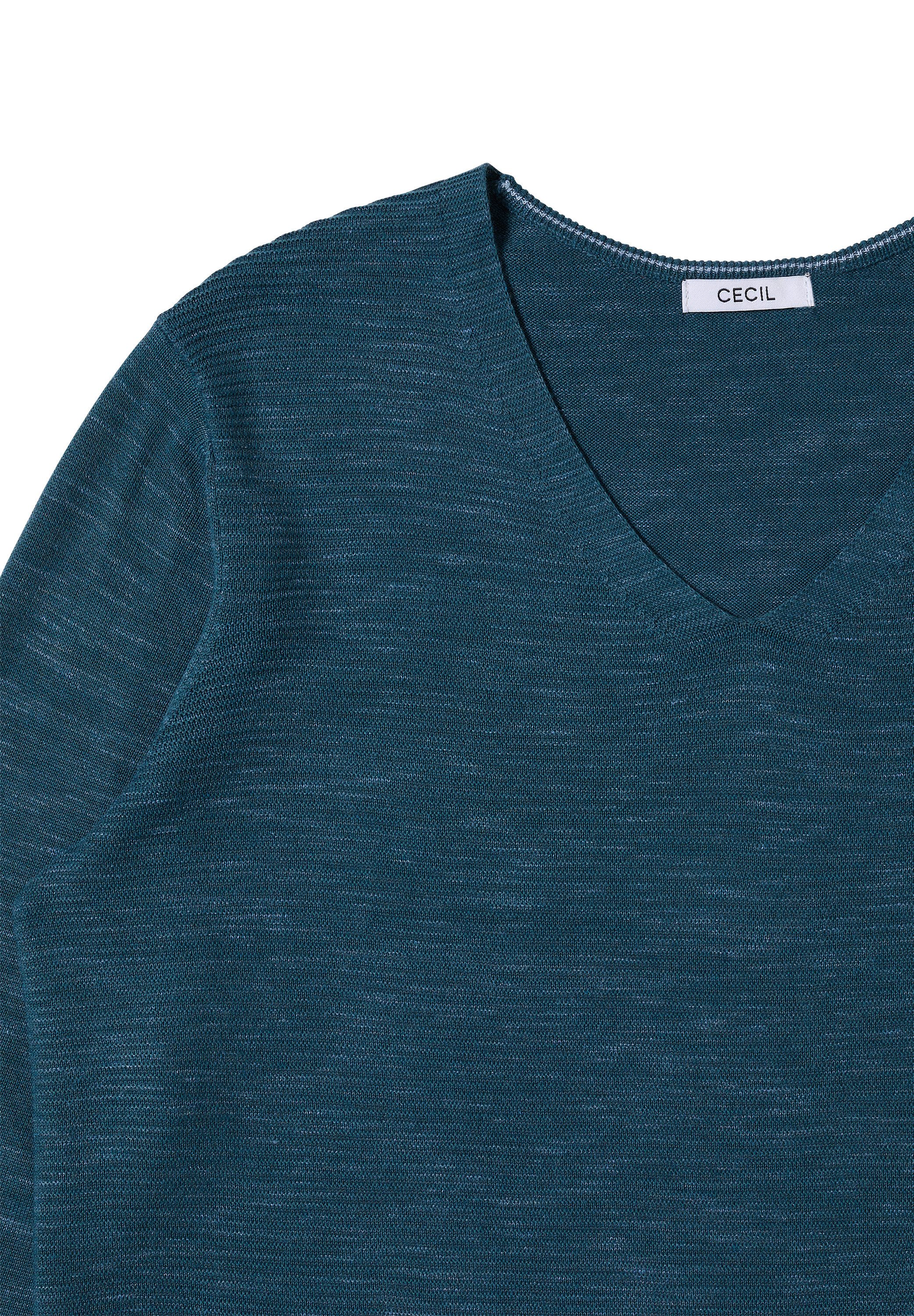 teal blue heather melange