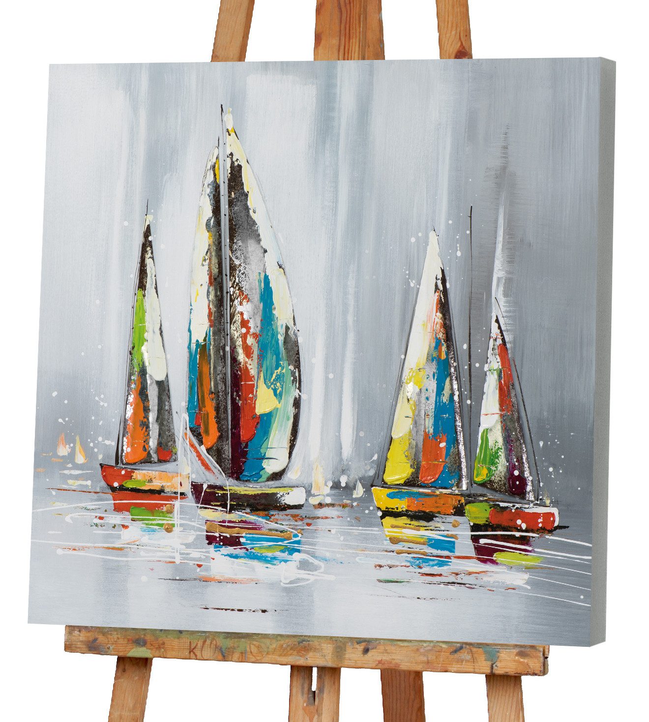 ArtUniverse Gemälde Leinwandbild Segelträume 80 x 80 cm, Naturmotiv