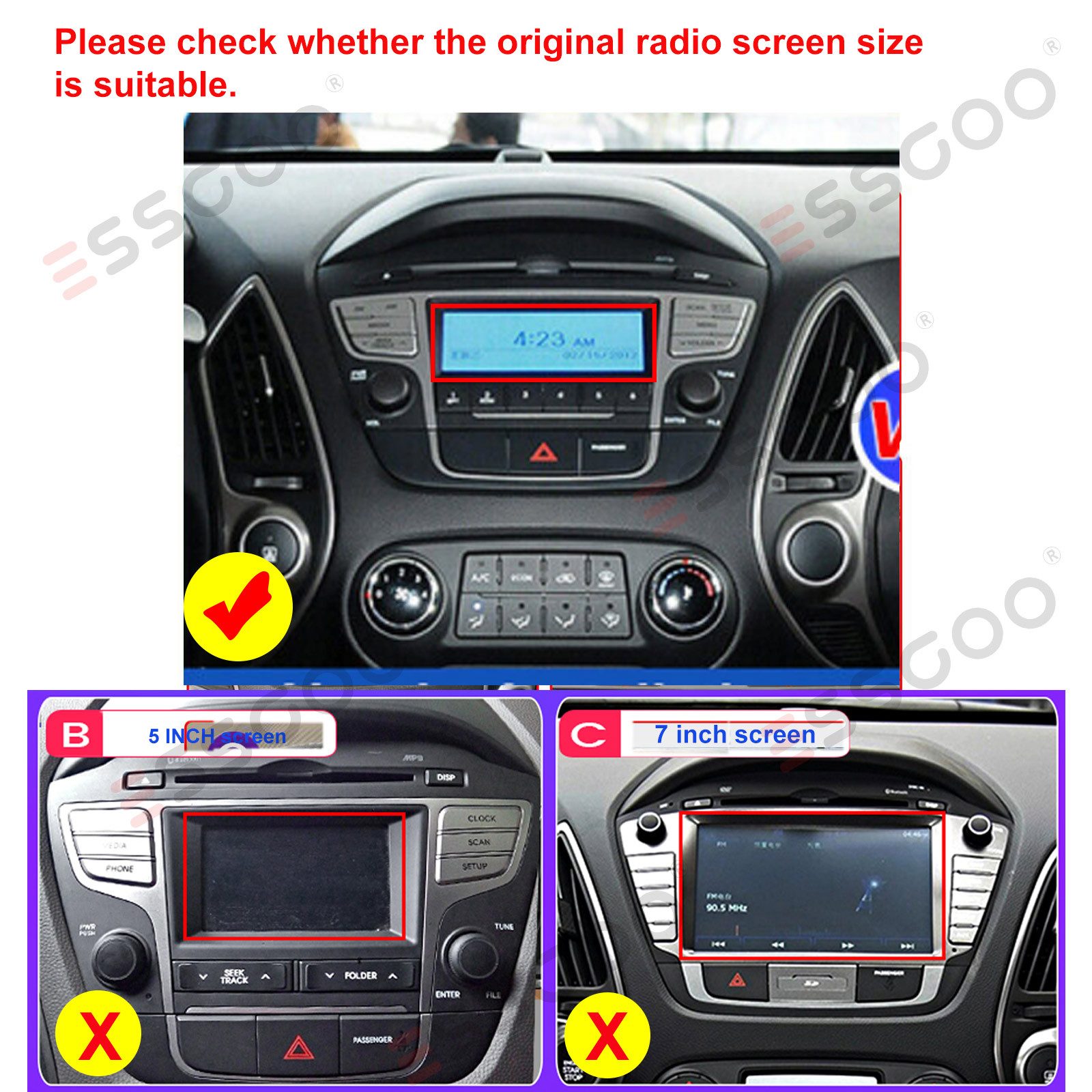 ESSGOO DAB+ Für Hyundai Tucson Ix35 10-15 Android15 CarPlay Autoradio mit GPS Autoradio (RDS, 4+64GB(optional), Digitalradio (DAB), FM, DAB+ (optional), Carplay Android Auto Bluetooth EQ USB GPS Navi WIFI Touchscreen)