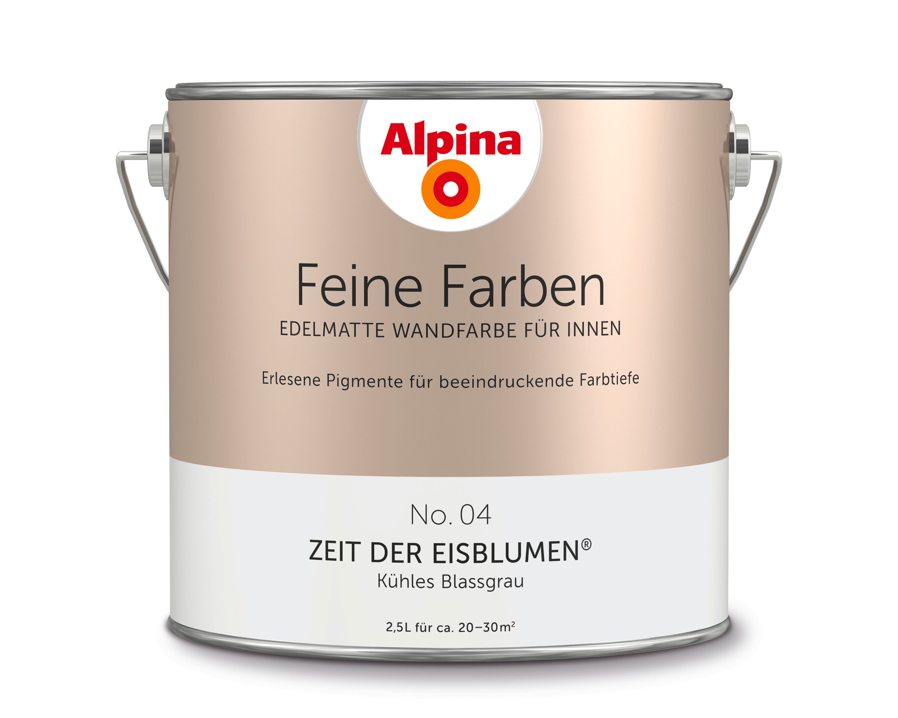 Alpina Wandfarbe Alpina Feine Farben edelmatt 2,5 Liter - Farbfamilie Grau