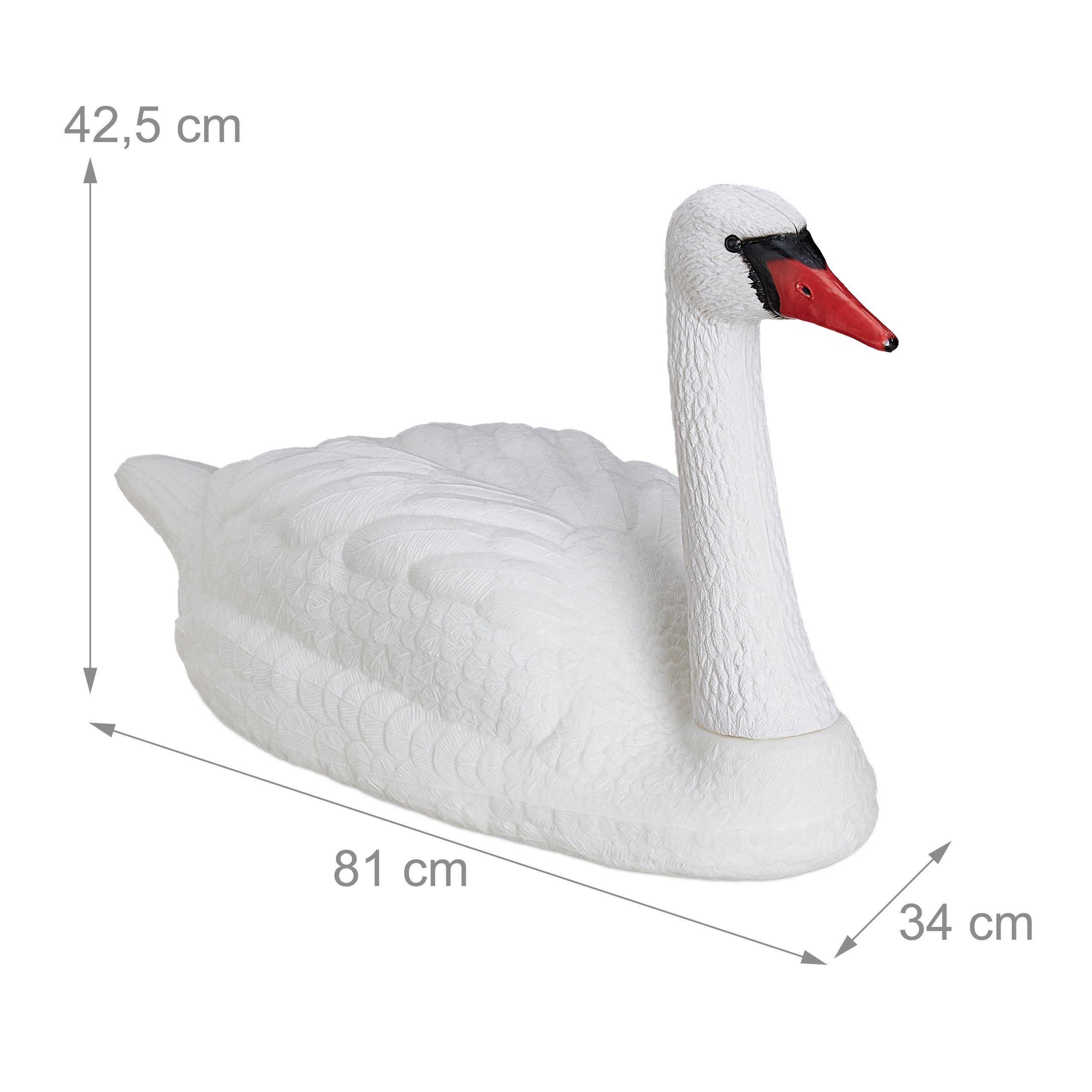 Gartendeko x Schwan relaxdays Gartenfigur XXL 2