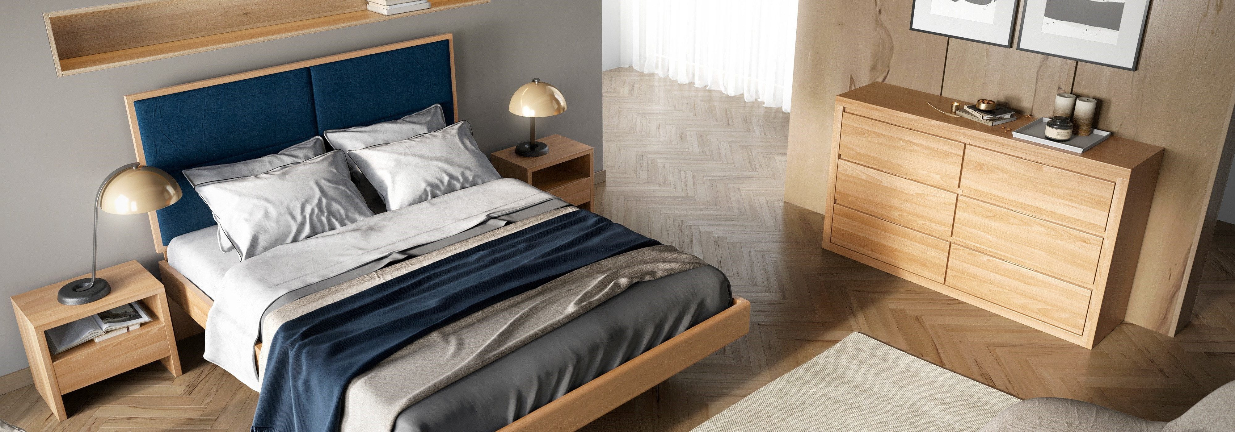 Xlmoebel Massivholzbett Doppelbett aus massivem Echtholz mit rustikalem Charme (Doppelbett, 1-tlg., Bett), Hergestellt in Europa