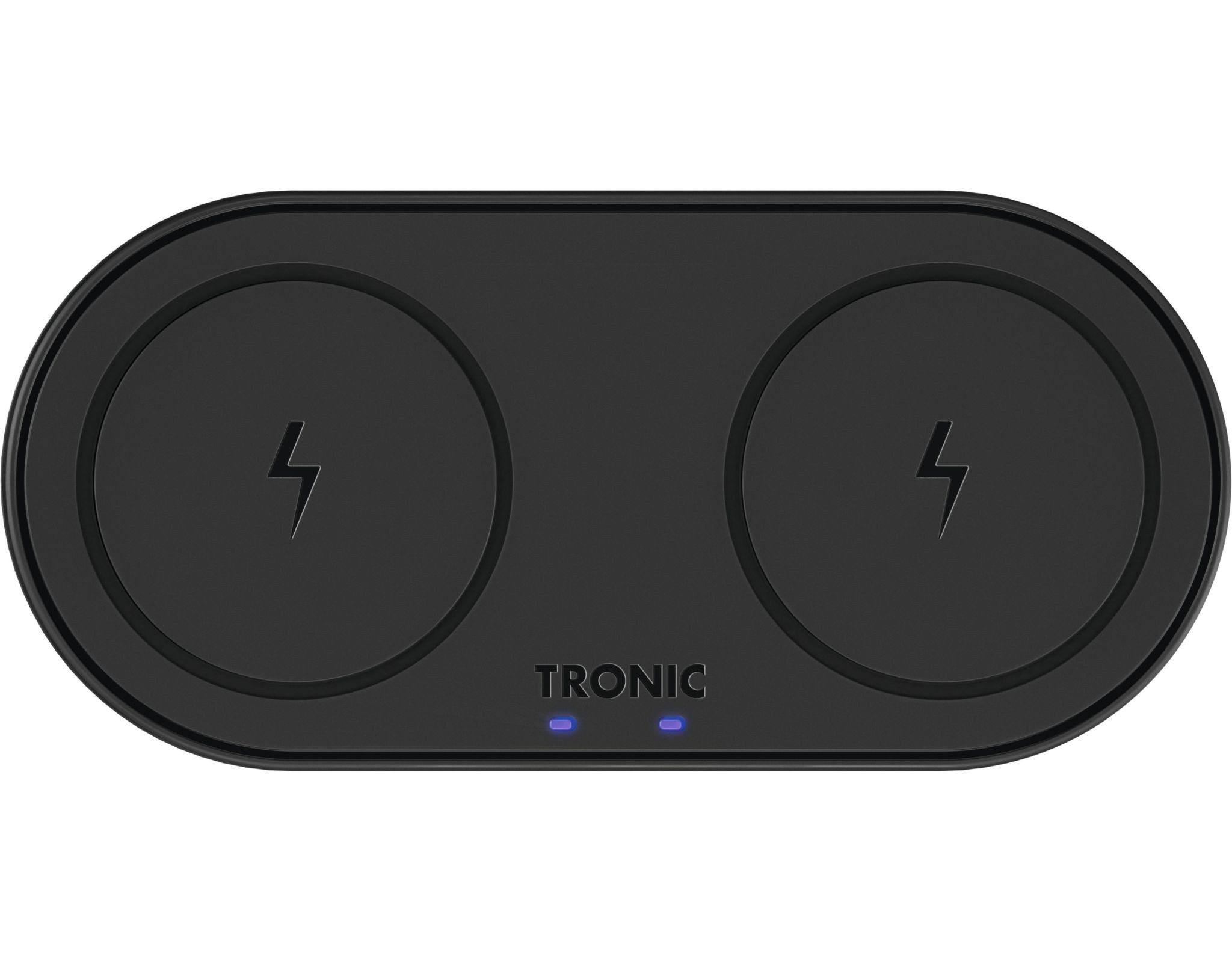 Tronic TRONIC Ql-Ladegerät Handyladegerät Dual schwarz kabelloses Laden LED Induktions-Ladegerät