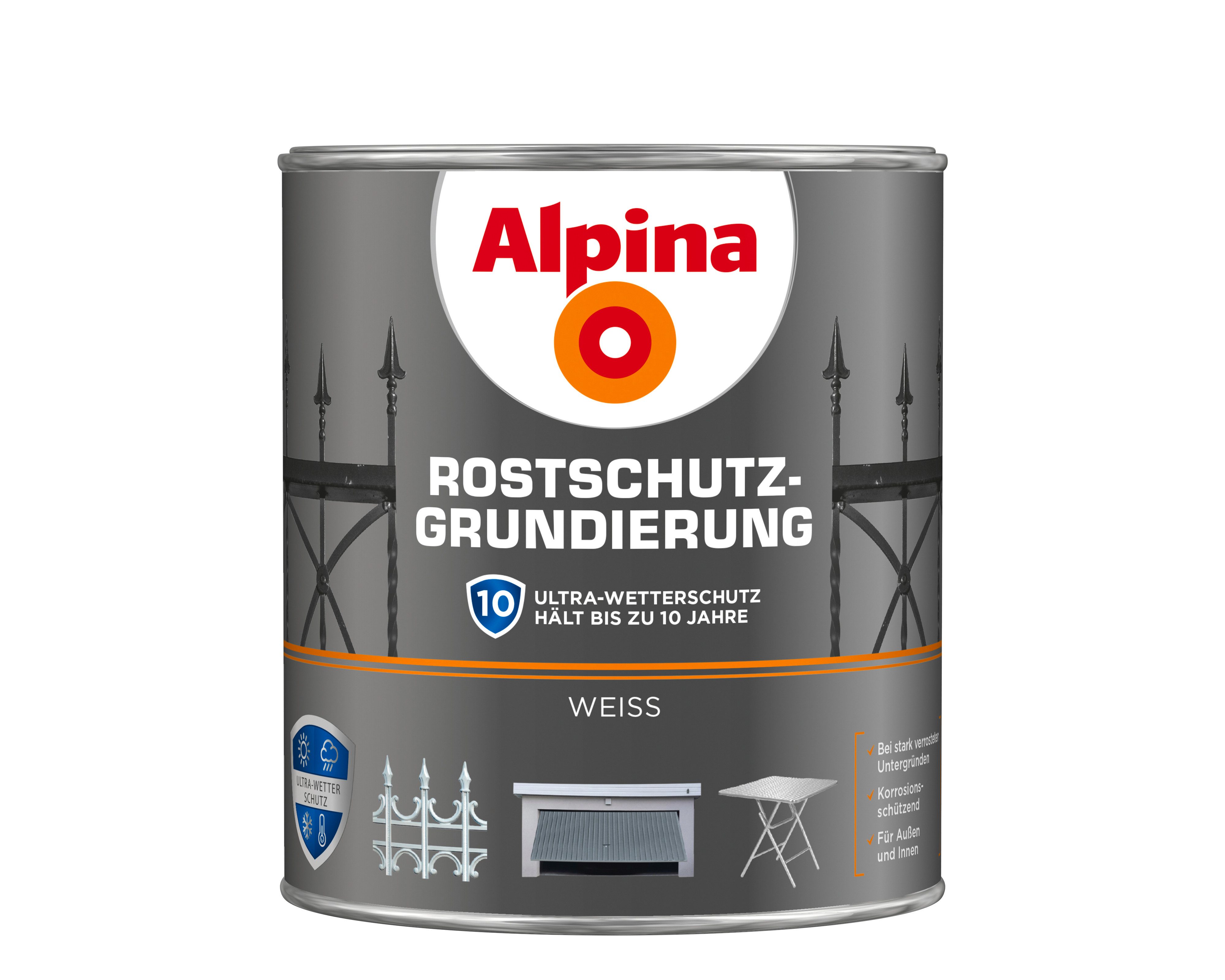 Alpina Grundierfarbe Alpina Rostschutz-Grundierung weiß