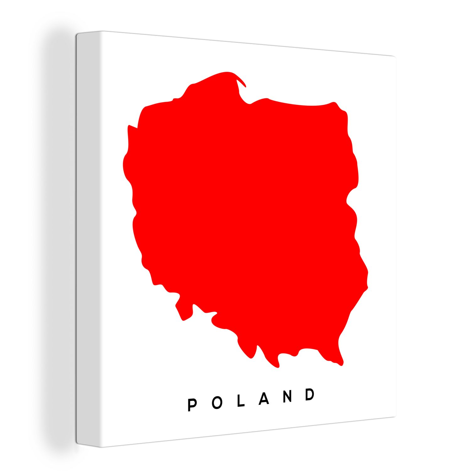 Rot, für Bilder Leinwandbild Polen Wohnzimmer (1 Leinwand Illustration Schlafzimmer von St), in OneMillionCanvasses®