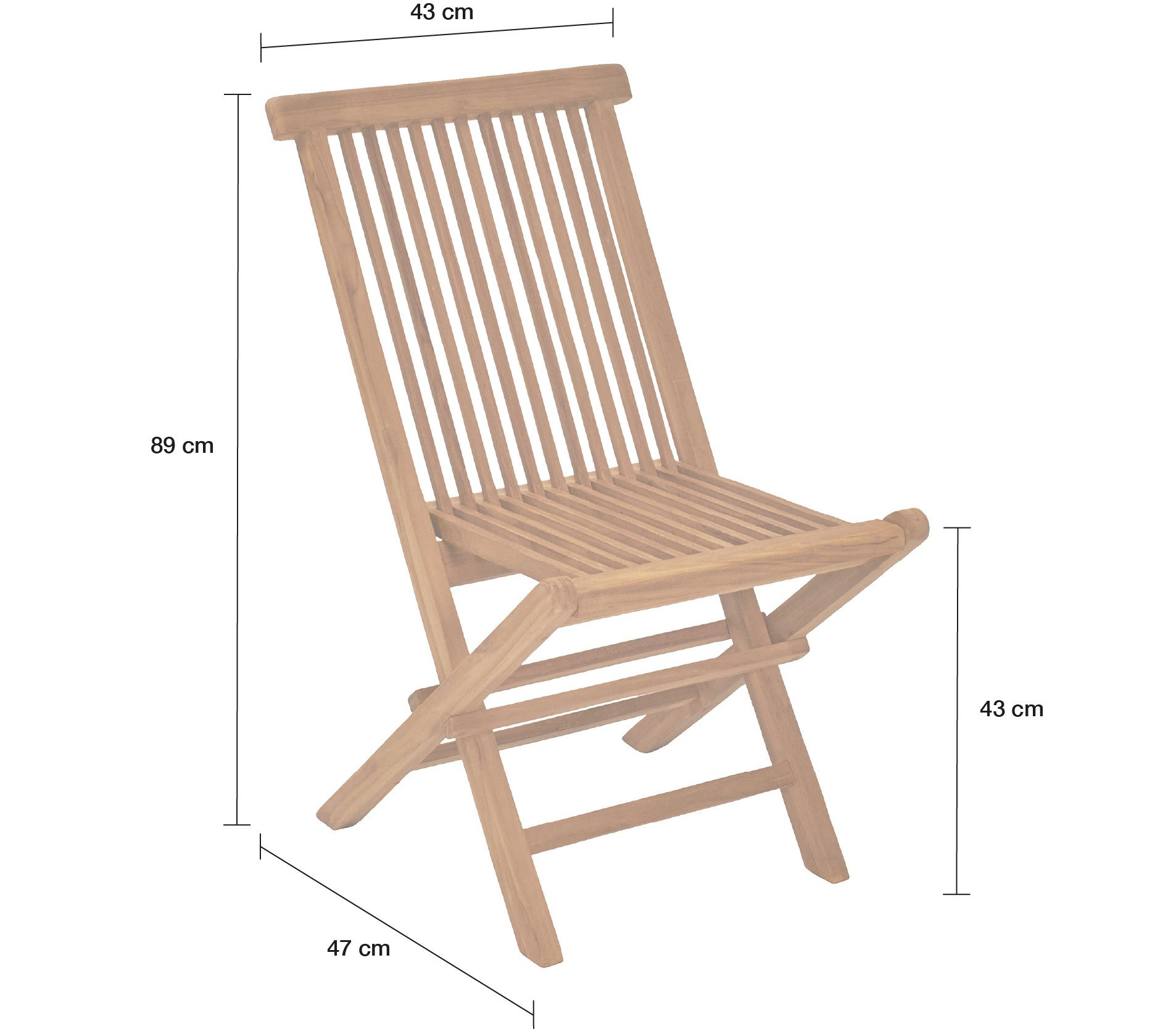 LC Garden Gartenstuhl LC Garden »Riva« Gartenstuhl Teakholz Klappstuhl Terrassenstuhl (2 St)