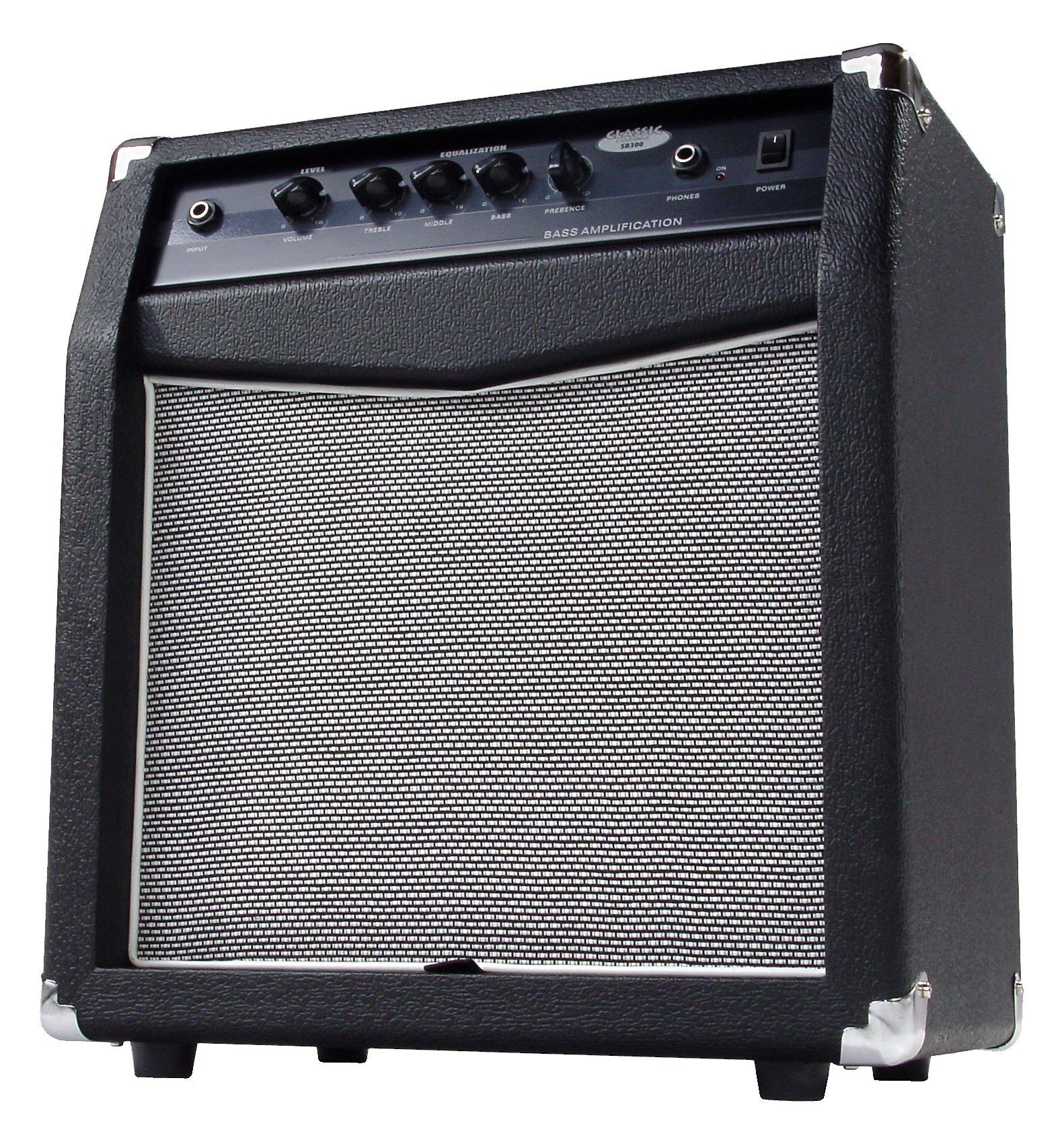 Classic Cantabile SB-300 Bassverstärker Verstärker (60 W, Basscombo - 10" Speaker - 4-Band Equalizer - Bassreflex-Gehäuse)