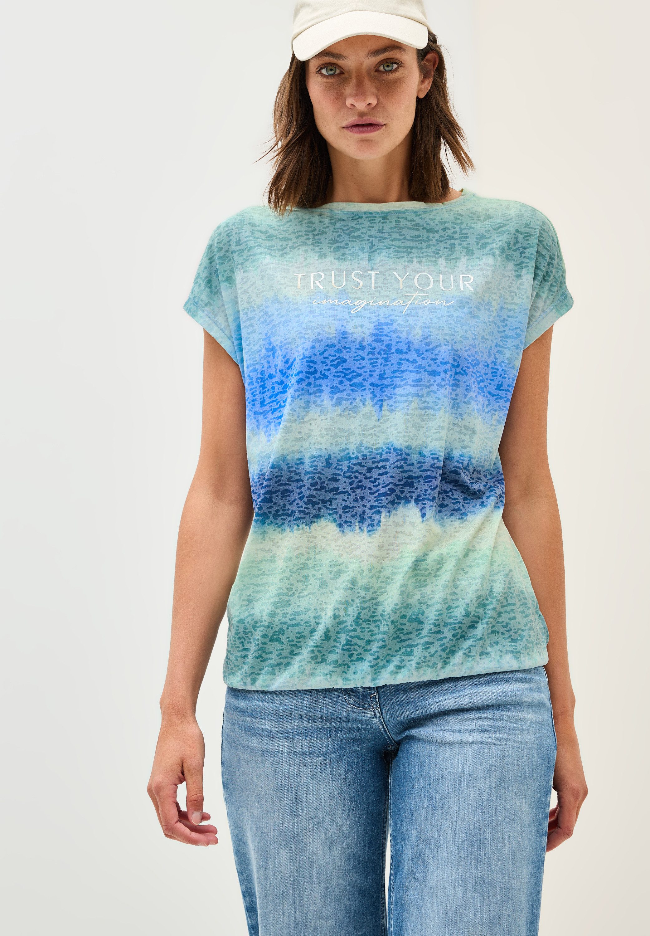 CECIL T-Shirt in Ausbrenner-Optik günstig online kaufen