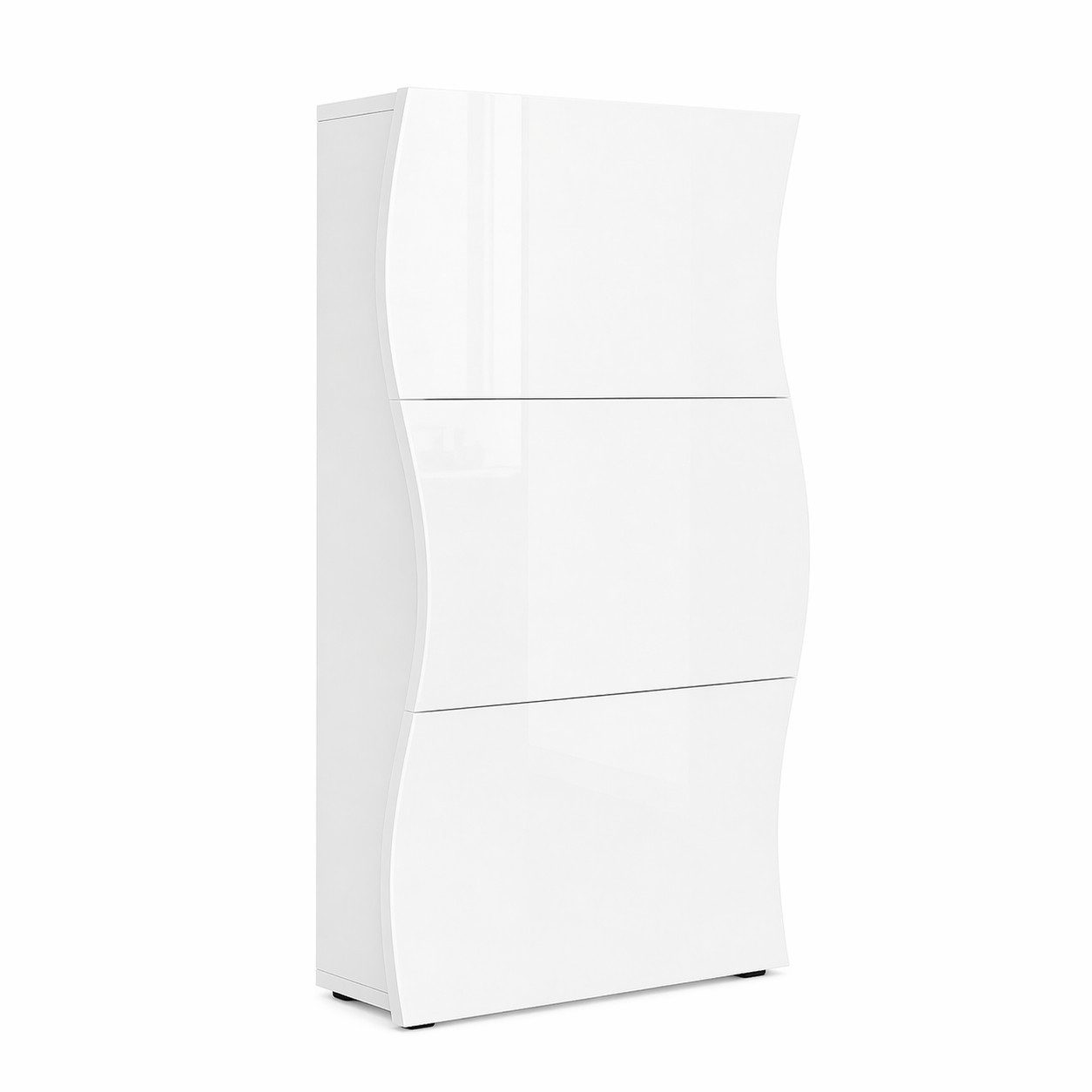 OTTO home Schuhschrank Luxor 3, Schuhklapper, Schuhkommode, Höhe 121 cm UV-lackiert, Hochglanz, grifflos, 3-Klappen