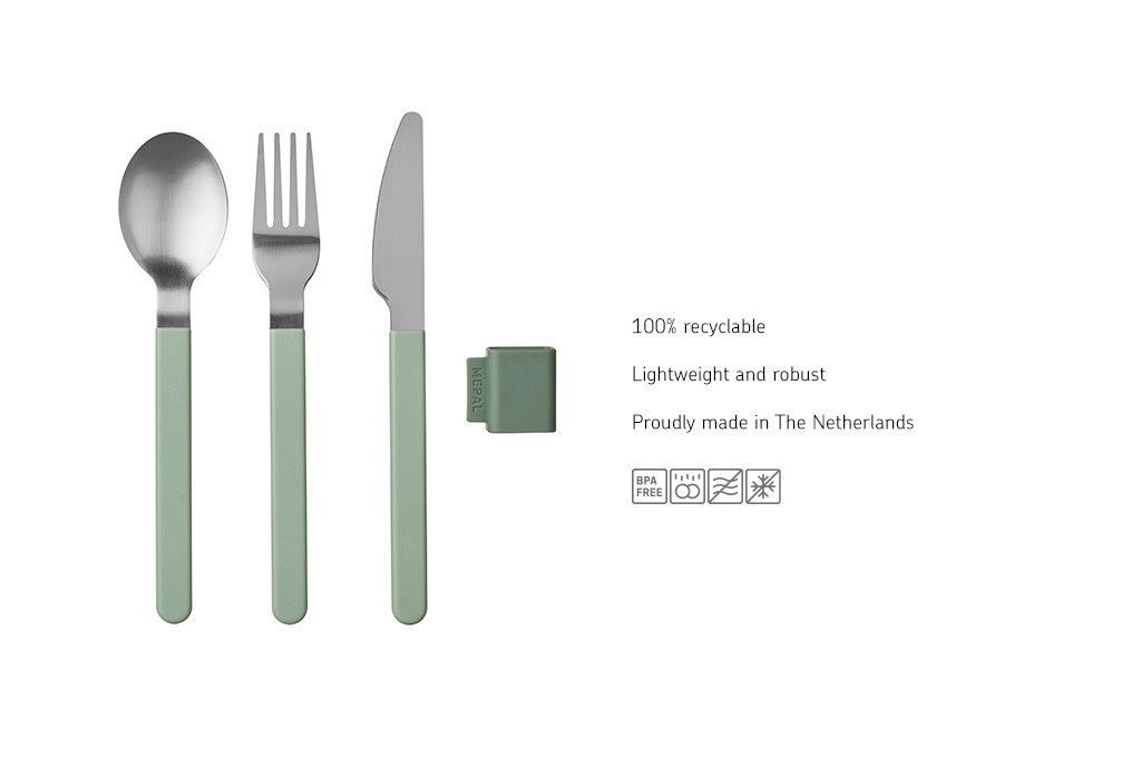 Mepal Besteck-Set Mepal Silueta 3 pcs Besteck - Nordic sage