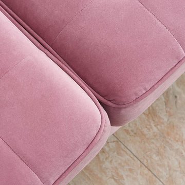 DOTMALL Big-Sofa Modernes Sofa aus Samtstoff 177 cm Rosa Wohnmöbel