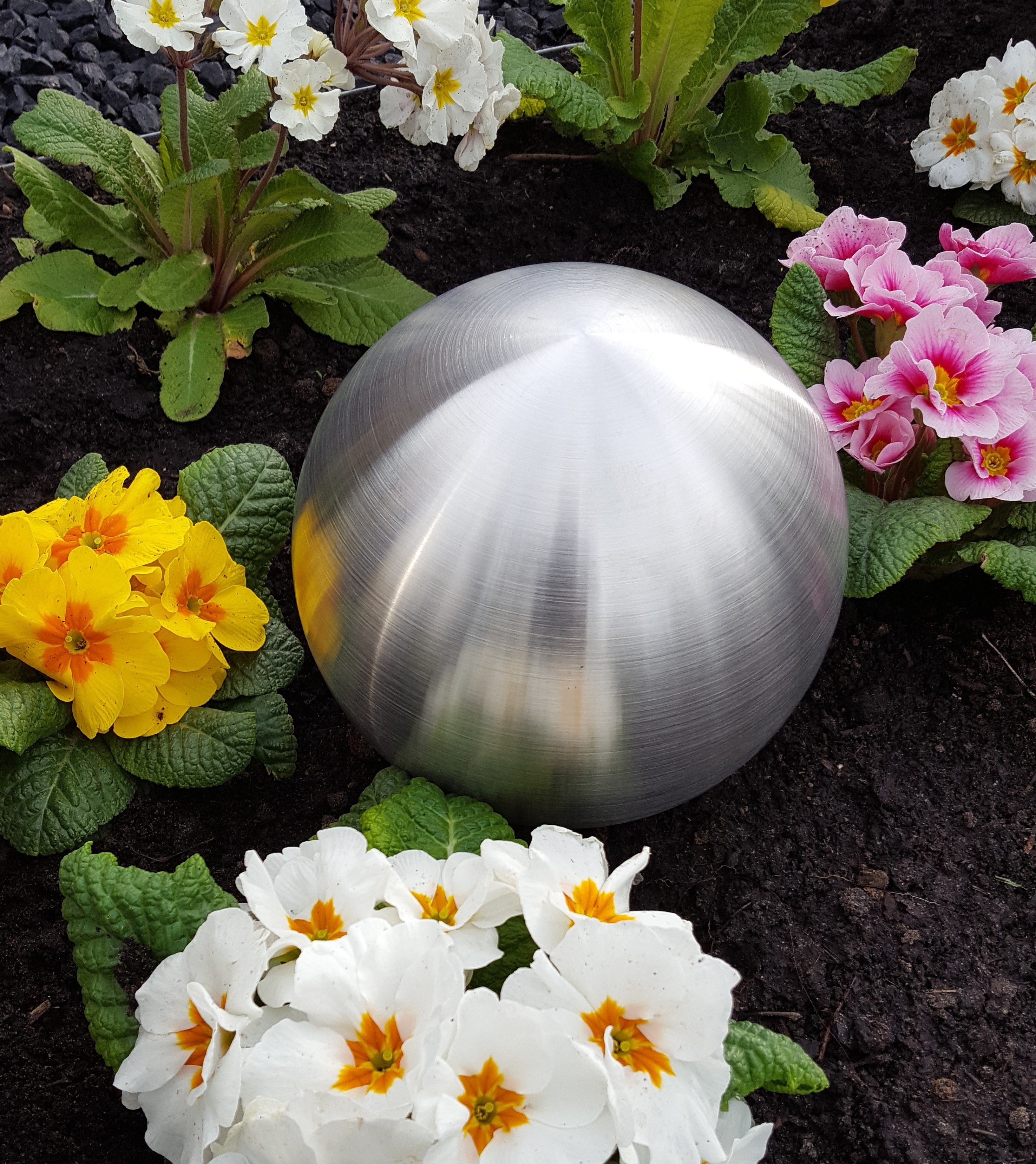 Jürgen Bocker in matt Gartendekoration - Dekorationskugel Gartenkugel Garten-Ambiente Dekokugel Größen Edelstahlkugel 75 20 cm gebürstet verschiedenen von Dekokugel Edelstahl