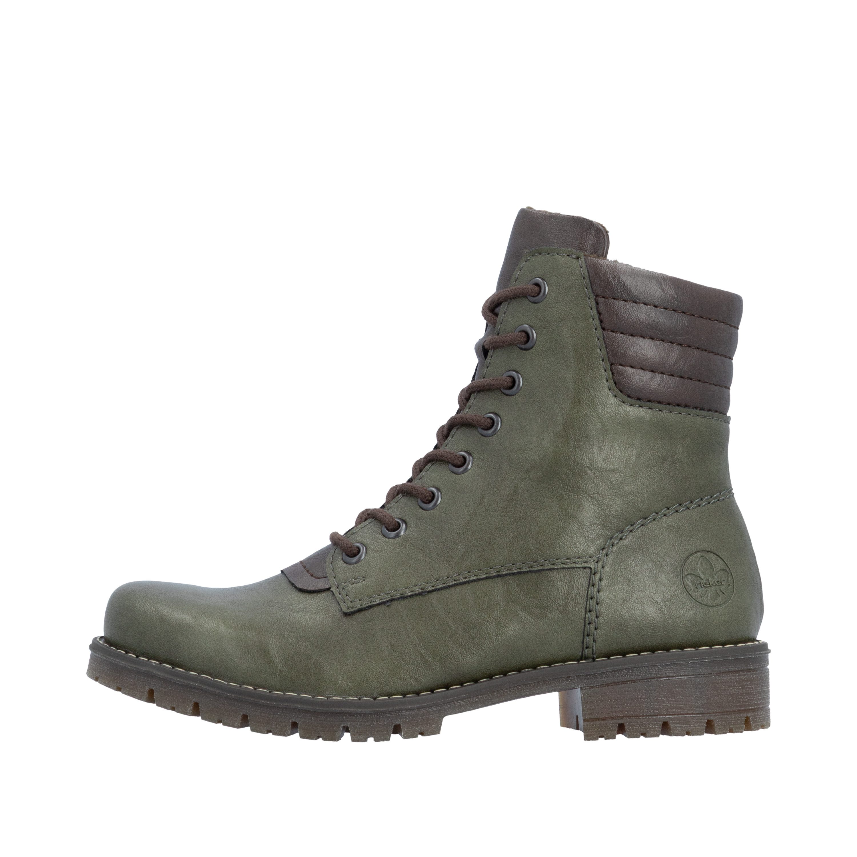 Rieker Schnürstiefelette Schnürboots, Profilsohle, mit Blockabsatz