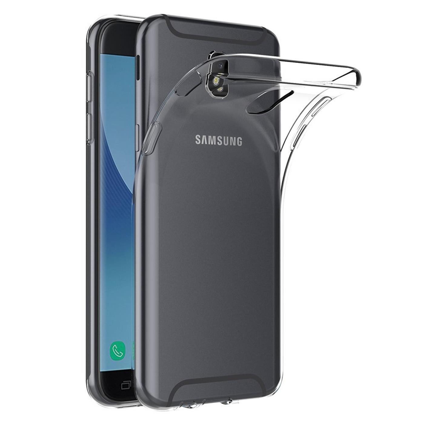 CoolGadget Handyhülle Transparent Ultra Slim Case für Samsung Galaxy J7 2017 5,5 Zoll, Silikon Hülle Dünne Schutzhülle für Samsung J7 2017 Hülle