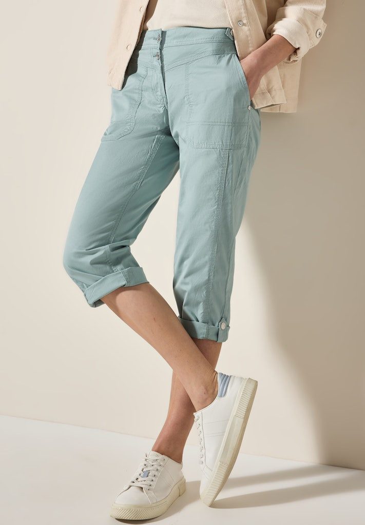 CECIL Caprihose Style New York Sommerhose mit Knopfdetails am Bund günstig online kaufen