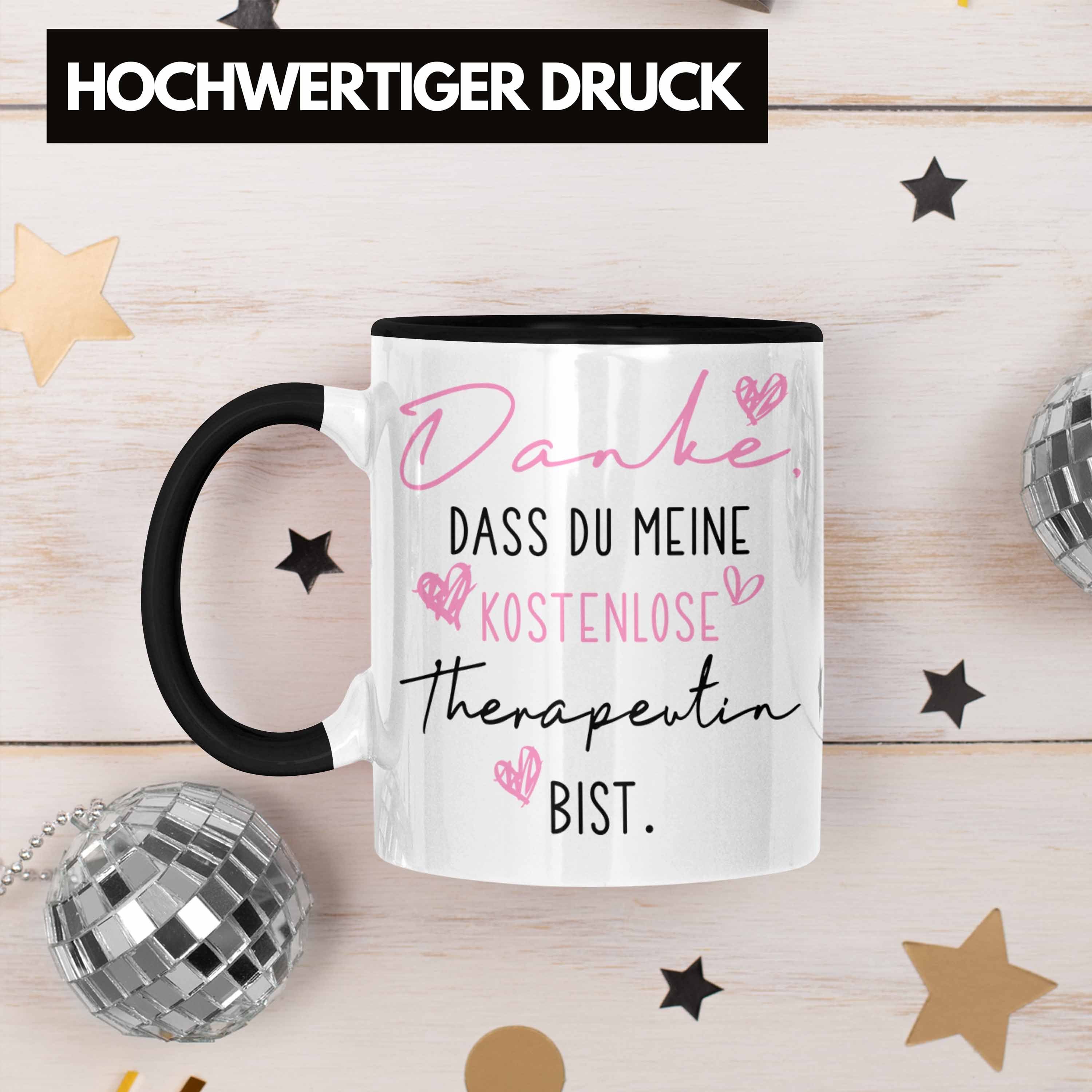 Freundinnen Geschenk Beste Spruch Lustig Tasse Geburtstag Trendation Danke Freundin Dass Beste Therapeutin Trendation Tasse Kostenlose Bist Becher Meine Du - Schwarz - Freundinnen