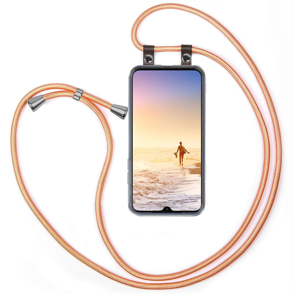 moex Handyhülle moex® Free Spirit für Xiaomi Mi 9 SE, Hülle mit Band, Kette abnehmbar Handyband Handyhülle zum Umhängen