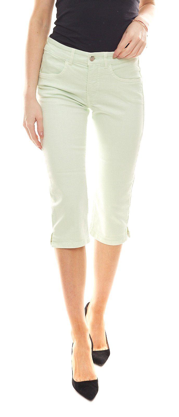 MAC Caprijeans »MAC Clean Capri-Jeans schöne Damen Stretch-Hose  Freizeit-Hose mit schmalem Schnitt Hellgrün« online kaufen | OTTO