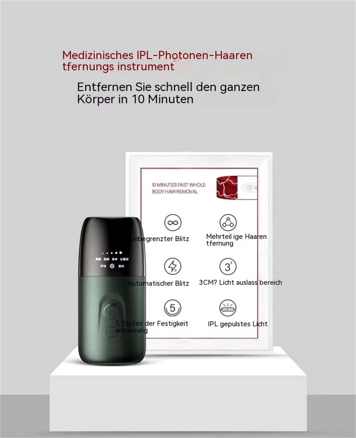 carefully selected IPL-Haarentferner Haarentfernung Laser-Haarentfernungsgerät, Kabelloses schmerzlose grün