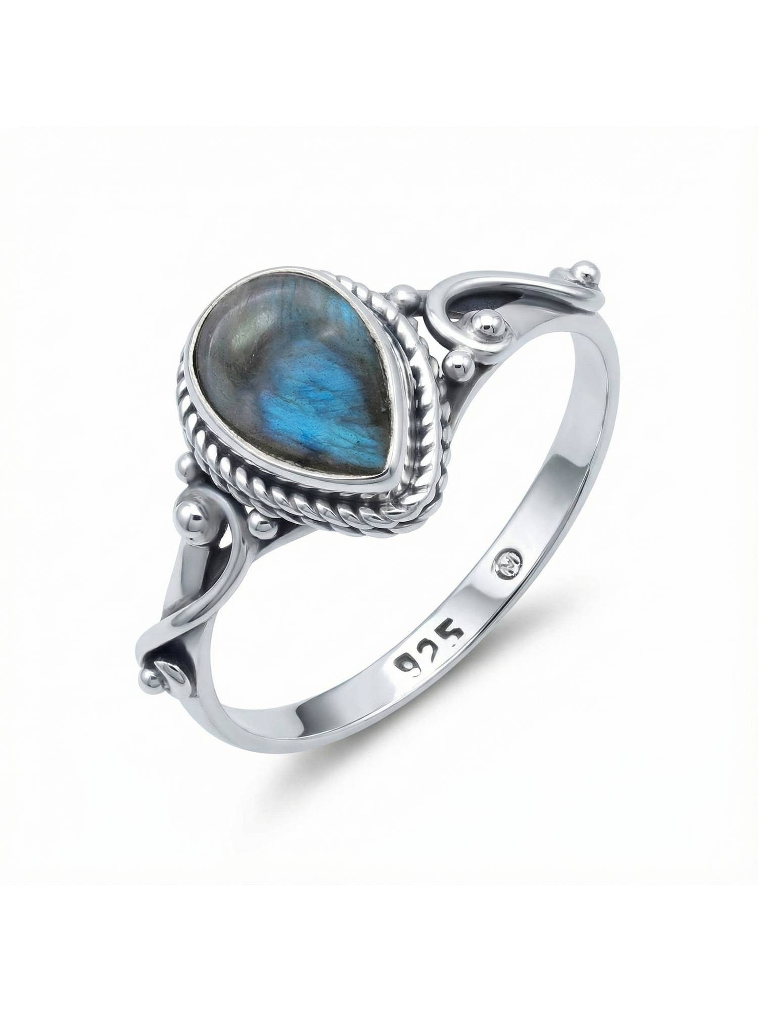 Silberring FITO aus 925 Silber mit Labradorit