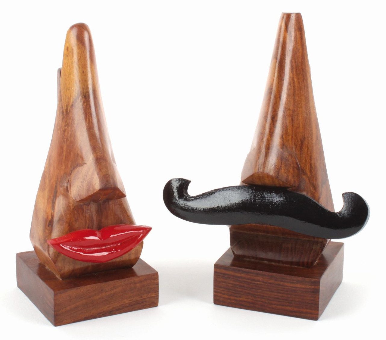 El Puente Brillenetui Brillenhalter "Mr. und Ms. Nose", 2er-Set, Handmade, Handmade