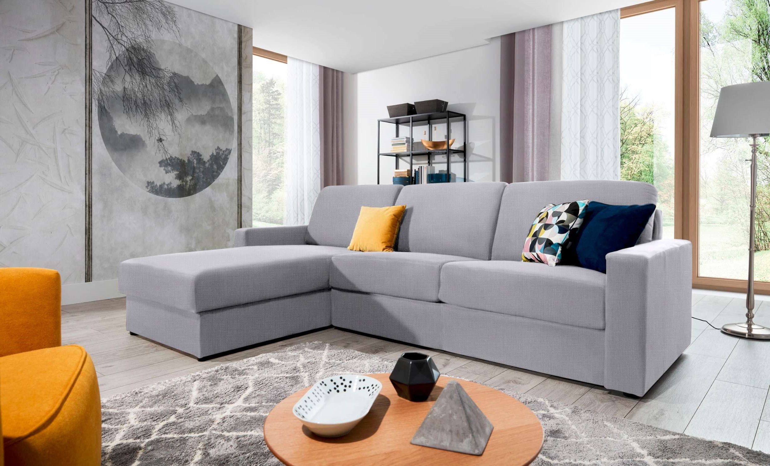 Kaufen Sie es jetzt, Originalprodukt Stylefy Ecksofa Megan, L-Form, frei rechts bestellbar, mit Modern oder und Raum mane Eckcouch, Bettfunktion, links Bettkasten Design stellbar, im