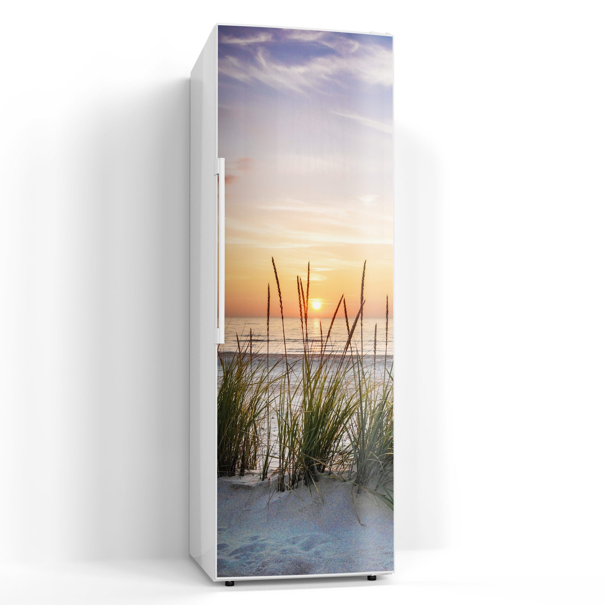 DEQORI Magnetfolie 'Sonnenuntergang am Strand', Kühlschrank Magnetmatte magnetisch Magnetfolie Folie Schutz