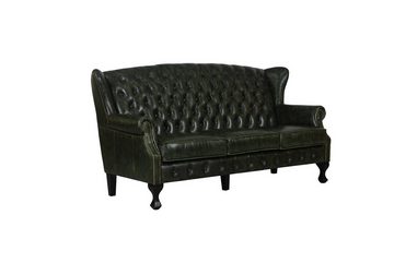 Salottini Polstergarnitur XL Elite Chesterfield LEEDS Deluxe Sofagarnitur 3/2/1 & Hocker