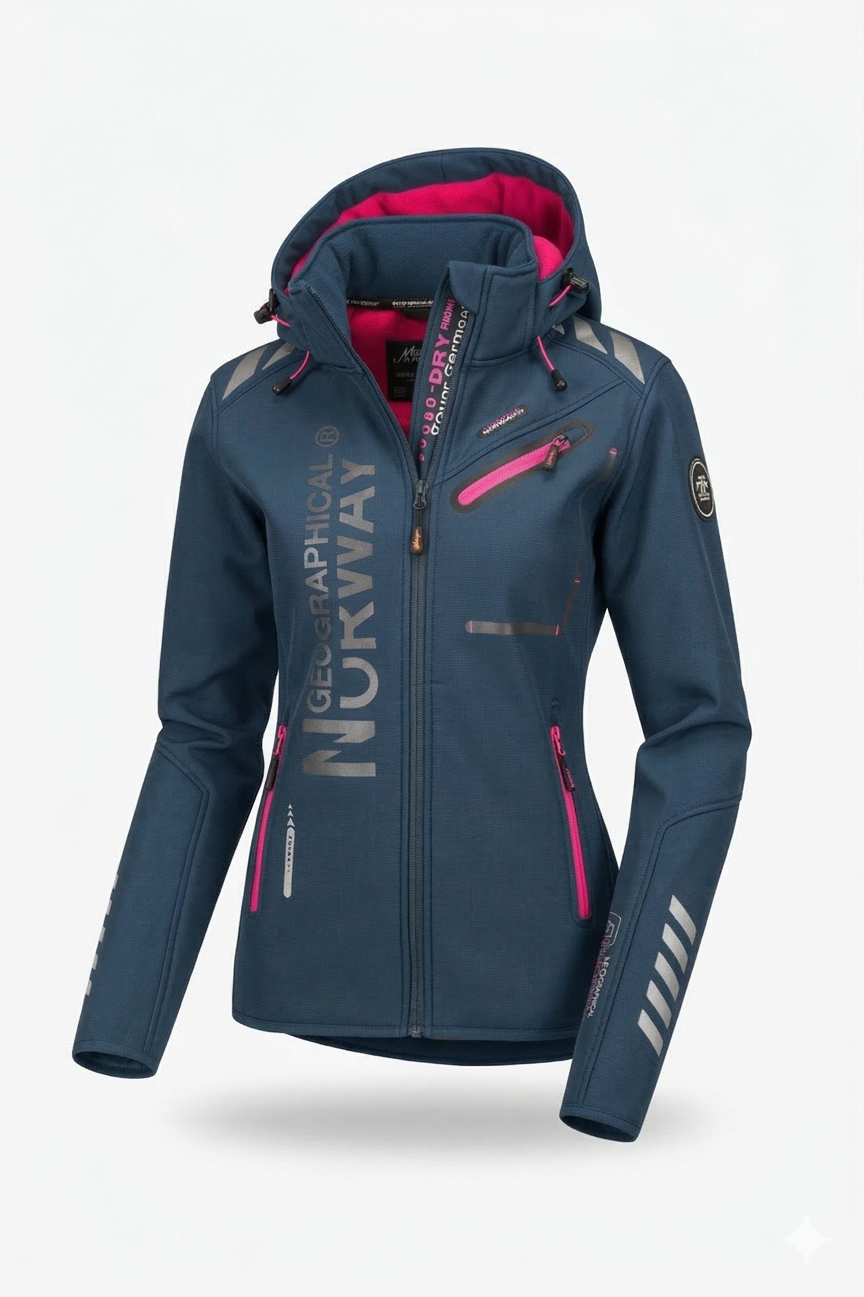 Geographical Norway Softshelljacke Damen Outdoor Jacke Brreine (1-St) Mit Kapuze