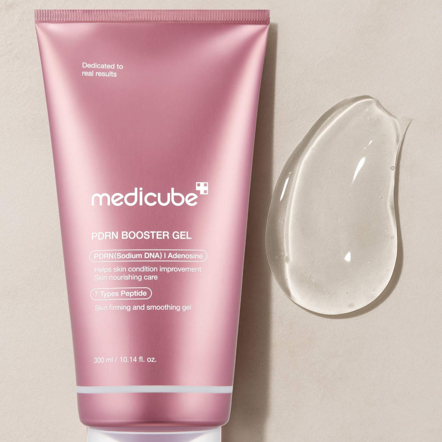 Medicube Tagescreme PDRN Booster Gel 300ml – leichtes Gel für empfindliche Haut, mit PDRN Niacinamid & 7 Peptiden – unterstützt Regeneration, stärkt die Hautbarriere, verbessert Elastizität & Geschmeidigkeit – ideal für Gesicht & Hals