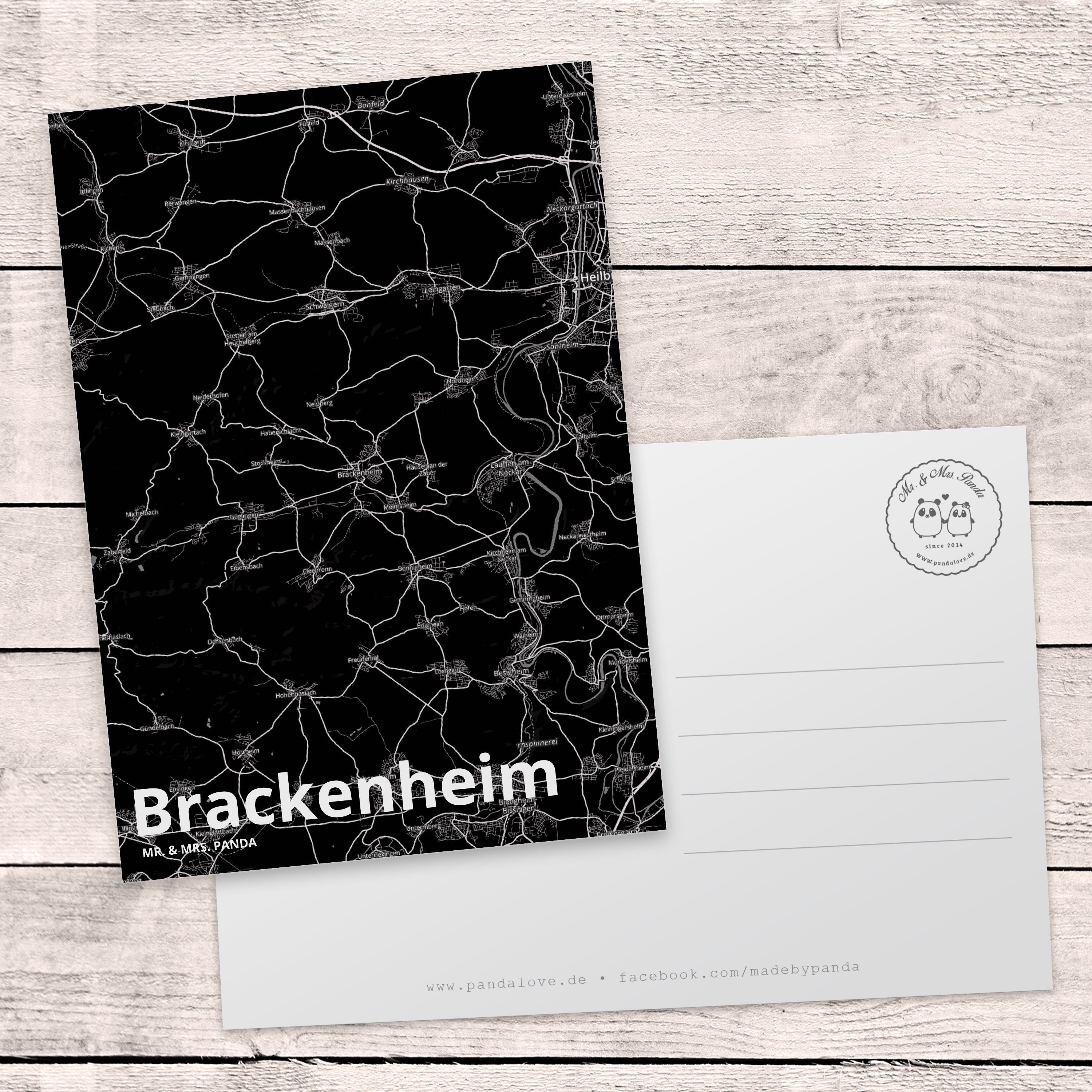 Einladun Postkarte & Brackenheim - Panda Mrs. Geschenk, Einladungskarte, Stadt, Städte, Mr. Ort,