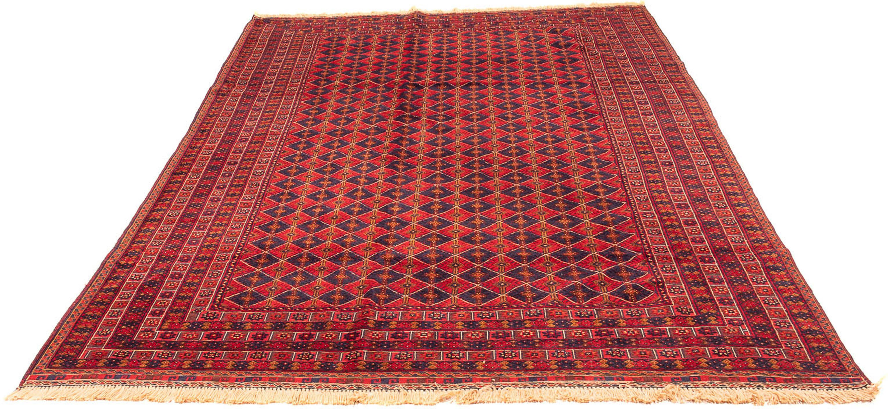 Wollteppich Kelim - Oriental - 296 x 196 cm - dunkelrot, morgenland, rechteckig, Höhe: 4 mm, Wohnzimmer, Einzelstück