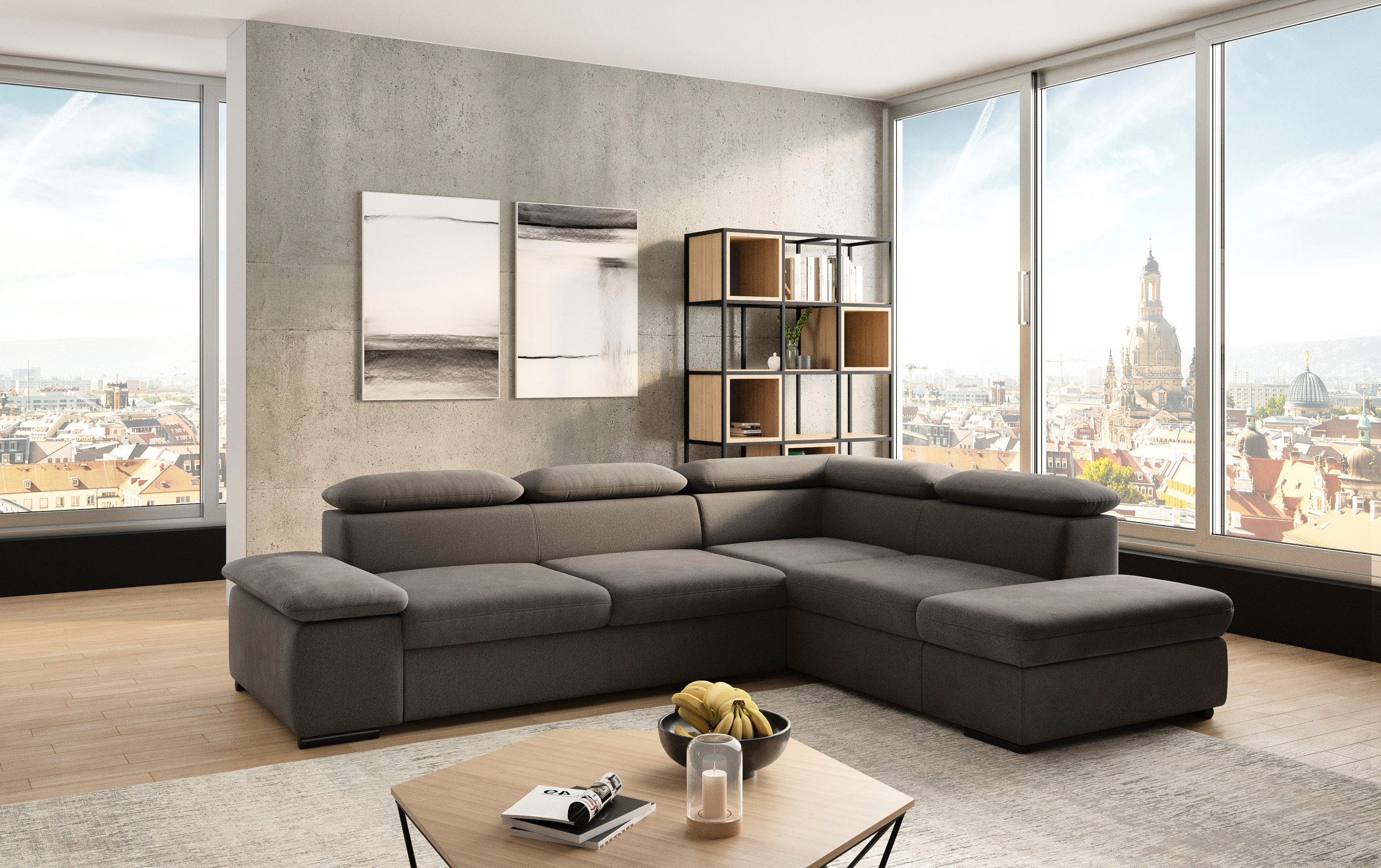sit&more Ecksofa "Alcudia L-Form", mit Armteilverstellung, optional Kopftei günstig online kaufen