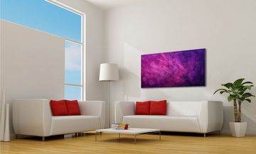 WandbilderXXL Gemälde Purple Sky 140 x 70 cm, Abstraktes Gemälde, handgemaltes Unikat