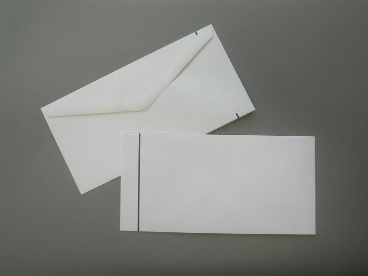 Blanke Briefhüllen Briefumschlag Trauerumschläge DINlang 110g/qm gummiert VE=100 Stück weiß.