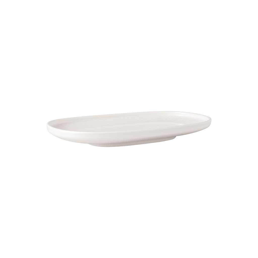 Villeroy & Boch Servierplatte Afina Frühstücksteller 21x11,5x2cm, Porzellan, (1-tlg), Premium Porcelain, mikrow.- & spülm.sicher, Made in Germany
