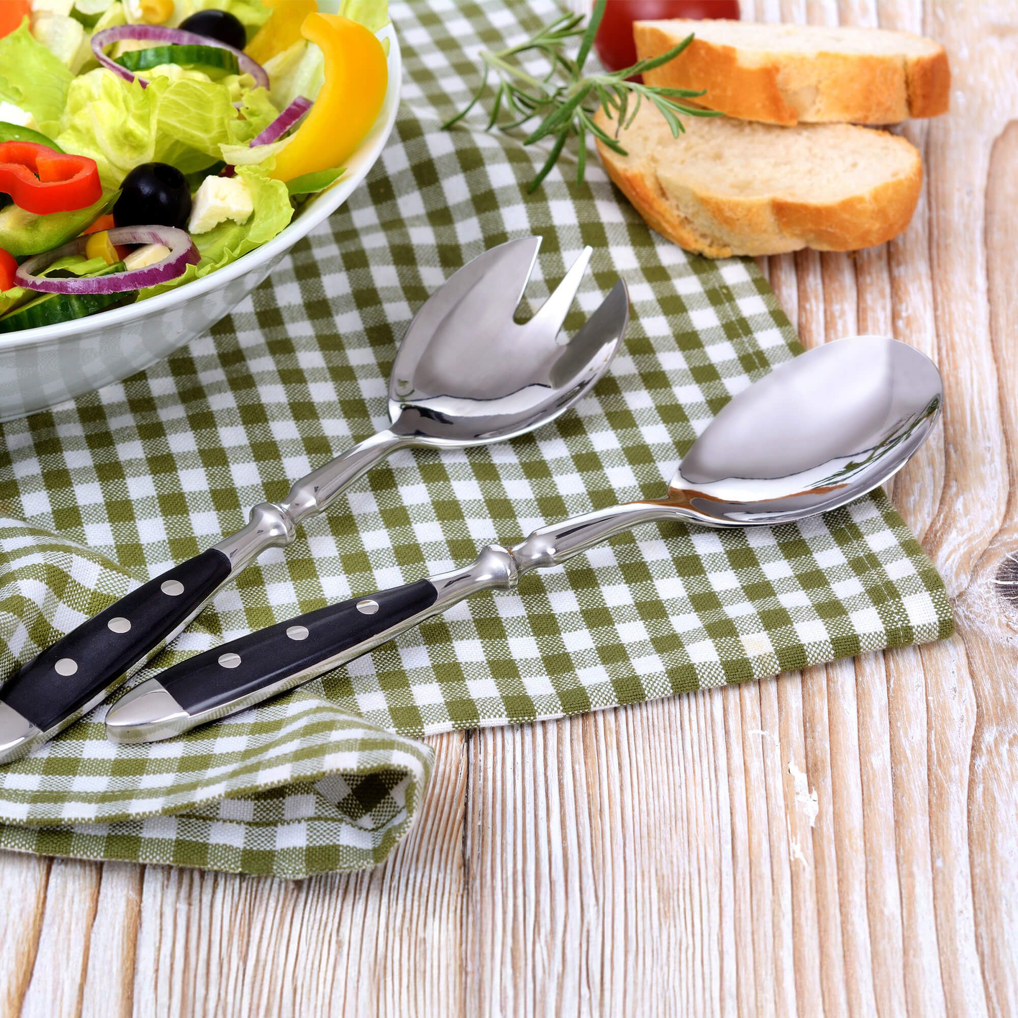 GRÄWE Vorlegebesteck GRÄWE Salatbesteck 2-tlg., Serie Nürnberg, schwarz