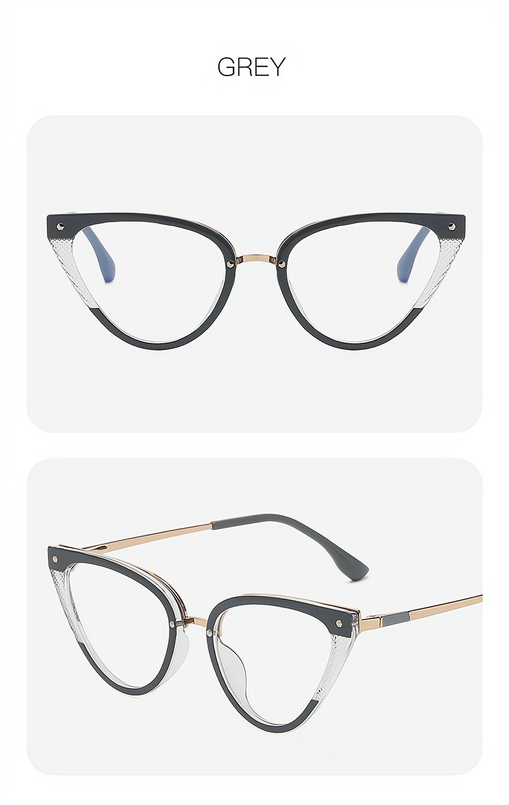 PACIEA Brille Blaue grau lichtbeständige Computerbrille Arbeitsbrille
