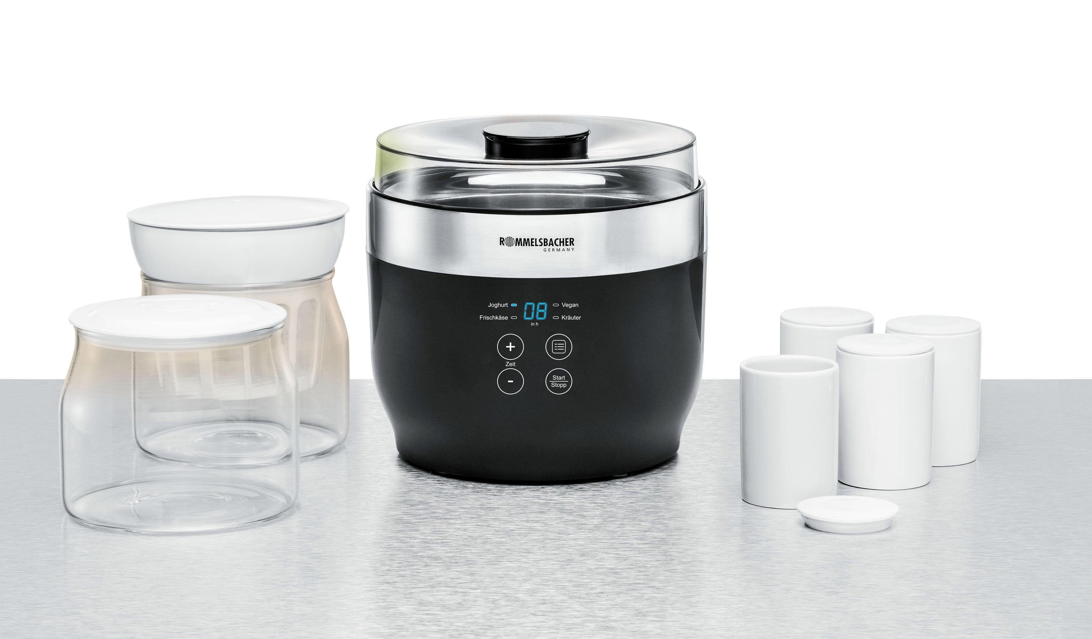 Rommelsbacher Multikocher Rommelsbacher JG 80 Joghurt- und Frischkäsebereiter, LED-Display, 24 Stunden Zeitschaltuhr, Netzbetrieb – Bild 2 von 5