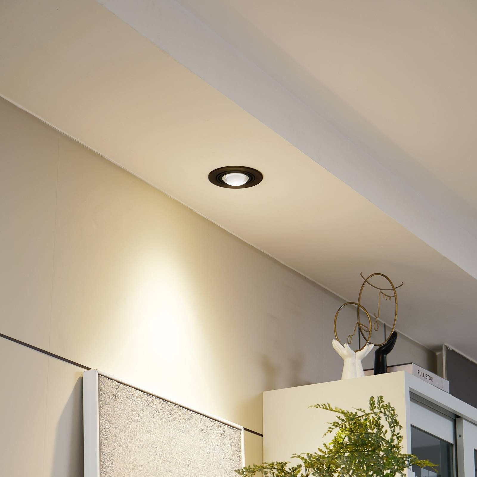 Lindby Deckenleuchte Jyla, Metall, Schwarz IP20, 1 x 11 W LED