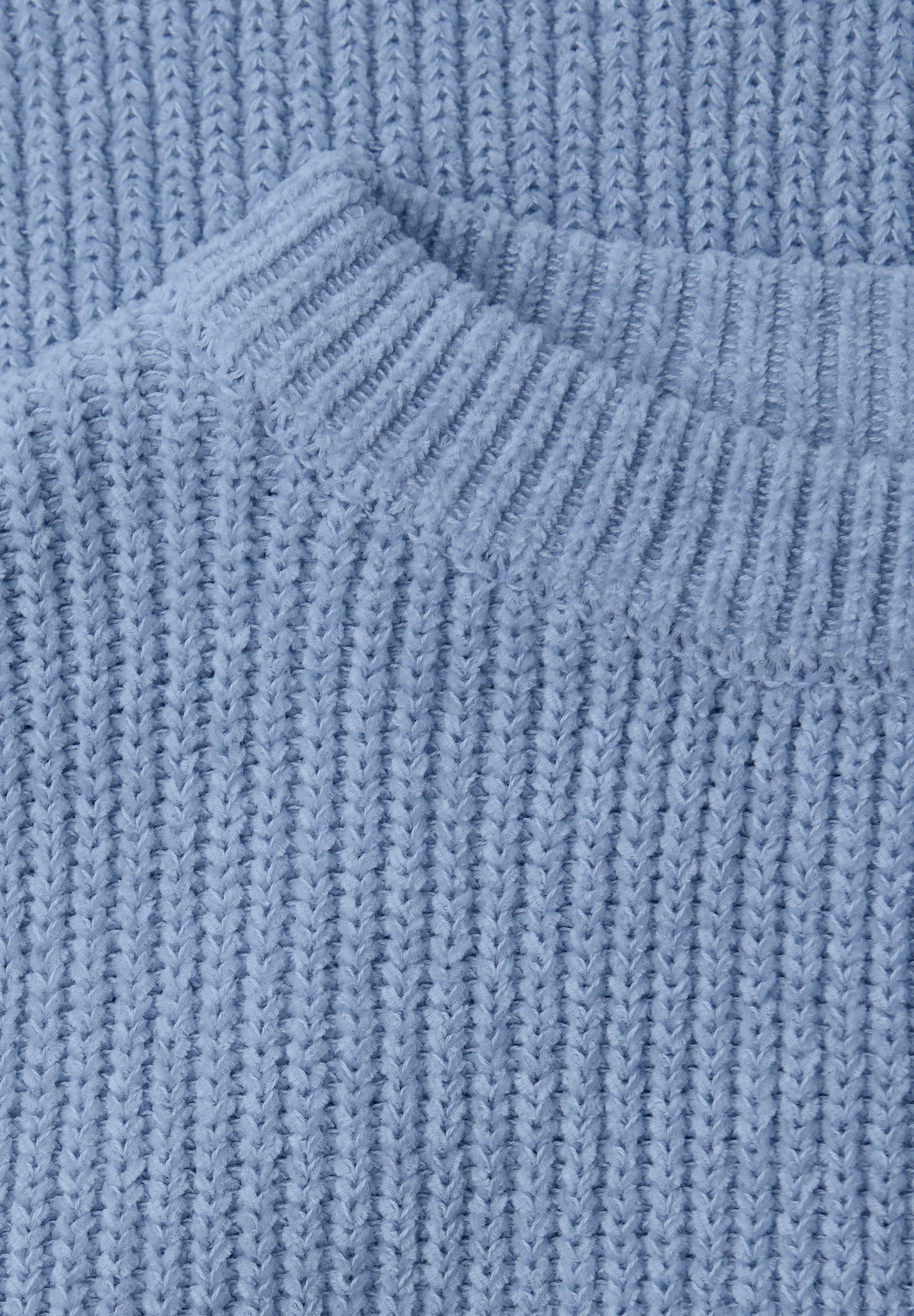 STREET ONE Strickpullover Chenille Pullover mit U-Boot-Auschnitt