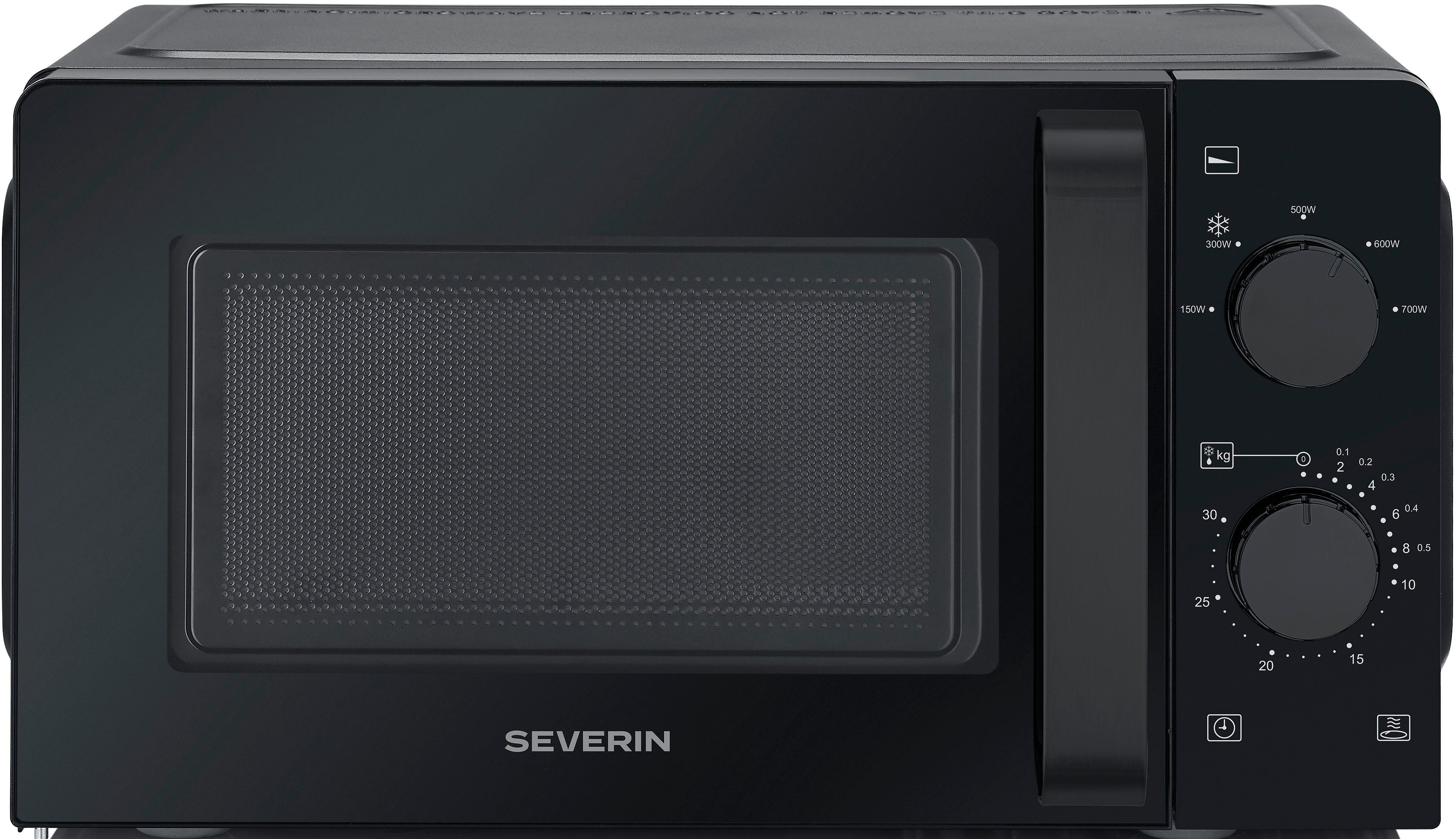 Severin Mikrowelle MW 7580, Mikrowelle, 19 l, Mikrowellengerät mit Inverter-Technologie, Drehregler, Glasdrehteller